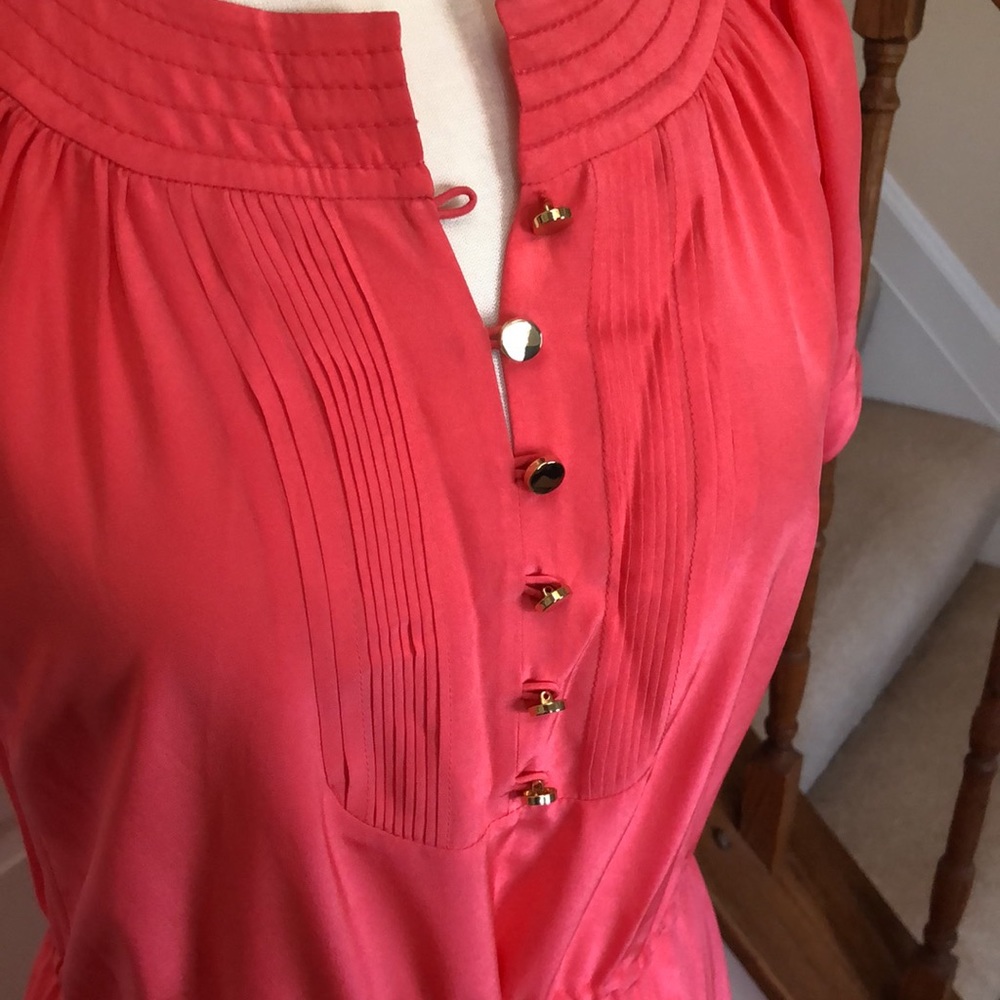 Kate spade watermelon pintuck silk dress - Picture 4 of 10